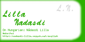 lilla nadasdi business card